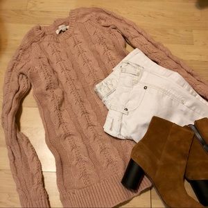 Ann Taylor LOFT Blush Pink Sweater